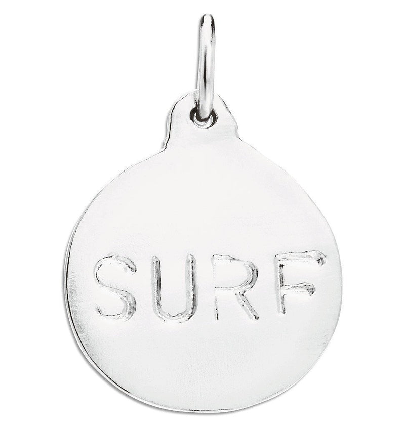 "Surf" Disk Charm Jewelry Helen Ficalora Sterling Silver For Necklaces And Bracelets