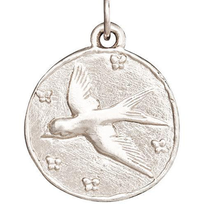 Swallow Coin Charm Jewelry Helen Ficalora 14k White Gold