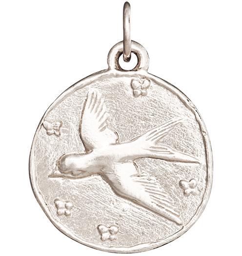 Swallow Coin Charm Jewelry Helen Ficalora 14k White Gold