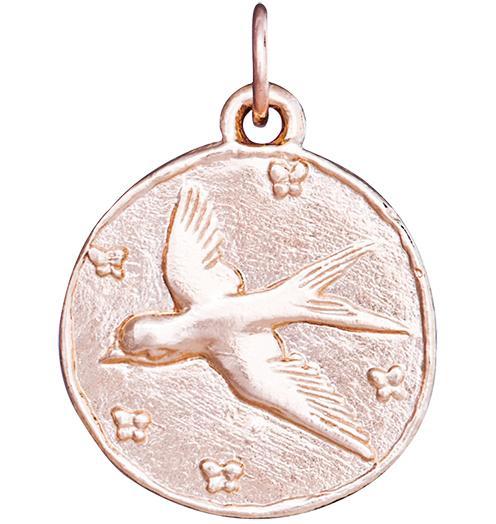 Swallow Coin Charm Jewelry Helen Ficalora 14k Pink Gold