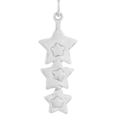 Triple Star Dangle Charm Jewelry Helen Ficalora Sterling Silver 