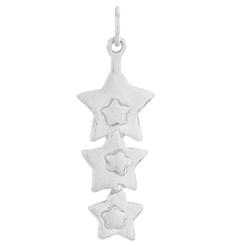 Triple Star Dangle Charm Jewelry Helen Ficalora Sterling Silver 