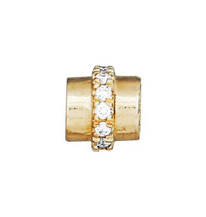 Tube Spacer Pave Diamonds Jewelry Helen Ficalora 14k Yellow Gold