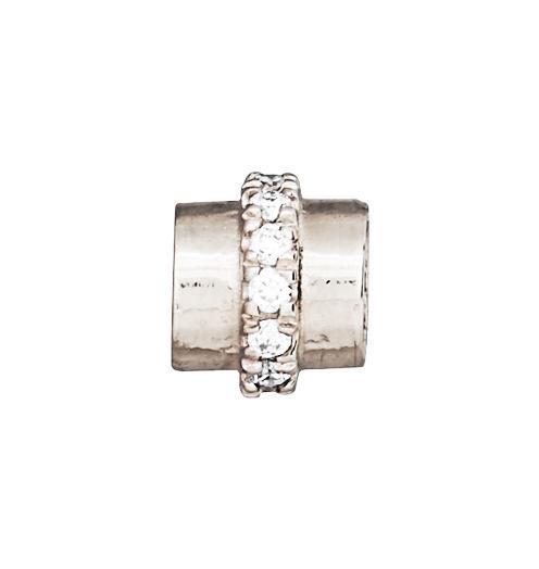 Tube Spacer Pave Diamonds Jewelry Helen Ficalora 14k White Gold