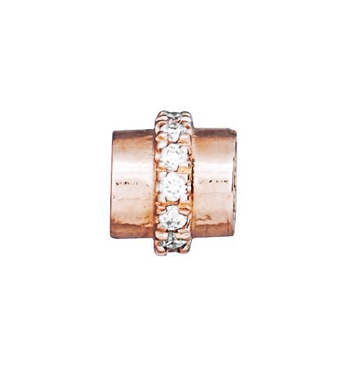 Tube Spacer Pave Diamonds Jewelry Helen Ficalora 14k Pink Gold