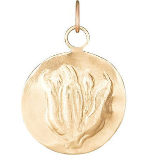 Tulip Repouss̩e Charm Jewelry Helen Ficalora 14k Yellow Gold