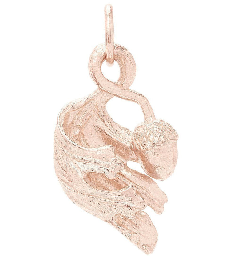 Turning Leaf Pendant Charm Jewelry Helen Ficalora 14k Pink Gold