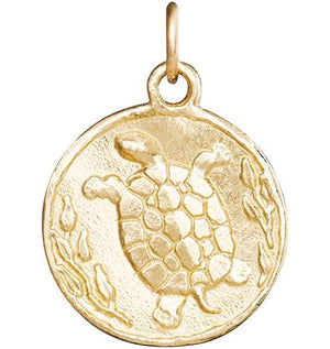Turtle Coin Charm Jewelry Helen Ficalora 14k Yellow Gold