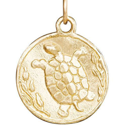 Turtle Coin Charm Jewelry Helen Ficalora 14k Yellow Gold