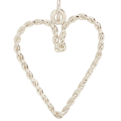 Twisted Heart Charm Jewelry Helen Ficalora 14k White Gold