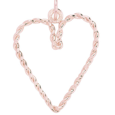 Twisted Heart Charm Jewelry Helen Ficalora 14k Pink Gold