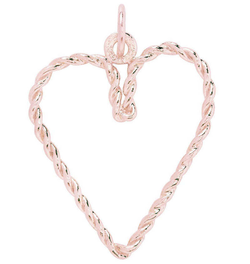 Twisted Heart Charm Jewelry Helen Ficalora 14k Pink Gold