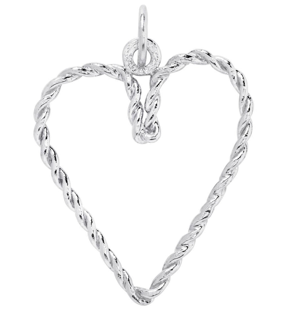 Twisted Heart Charm Jewelry Helen Ficalora Sterling Silver