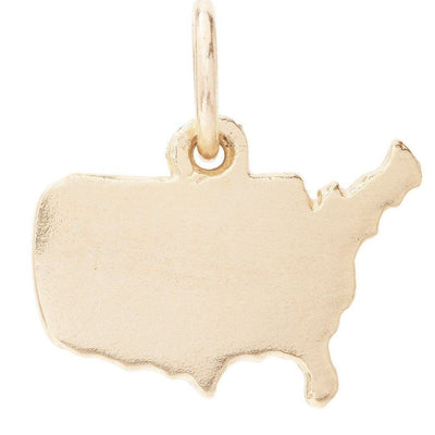 Helen Ficalora 14k Yellow Gold Map of USA Charm