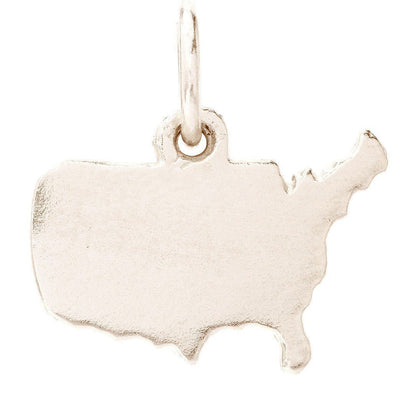 Helen Ficalora 14k White Gold Map of USA Charm