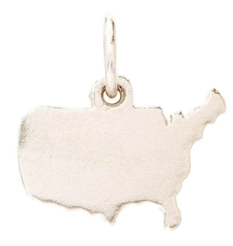 Helen Ficalora 14k White Gold Map of USA Charm