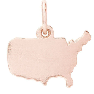 Helen Ficalora 14k Rose Gold Map of USA Charm