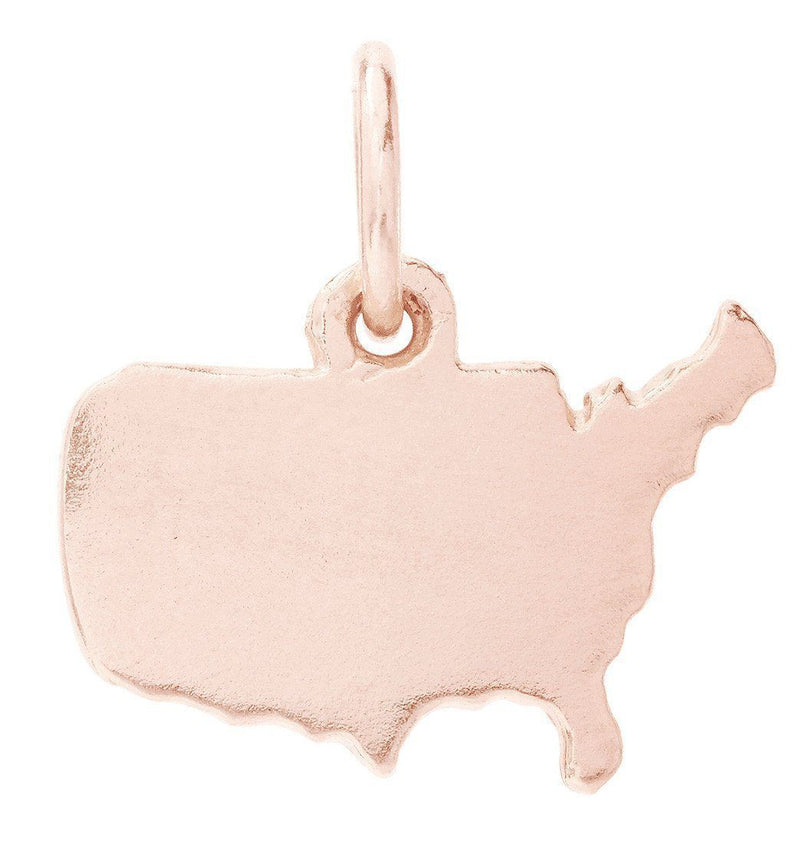 Helen Ficalora 14k Rose Gold Map of USA Charm
