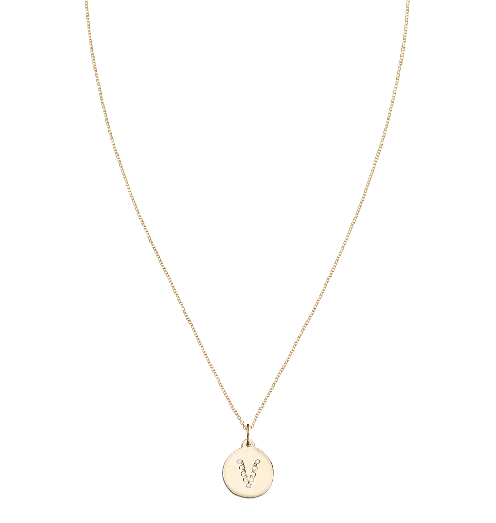 "V" Alphabet Charm Pave Diamonds -  - Jewelry - Helen Ficalora - 4