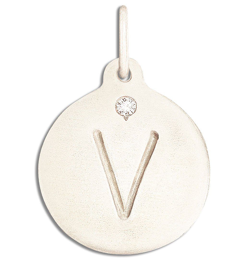 Elsa Peretti® Alphabet Letter V Pendant in Silver, Small