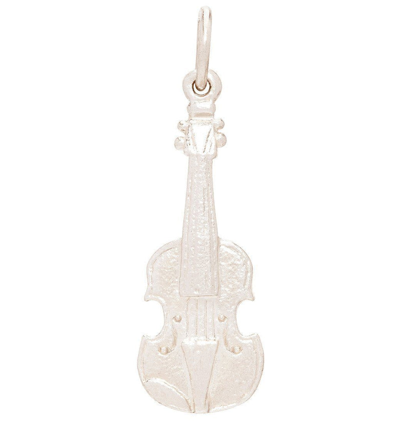 Violin Mini Charm Jewelry Helen Ficalora 14k White Gold