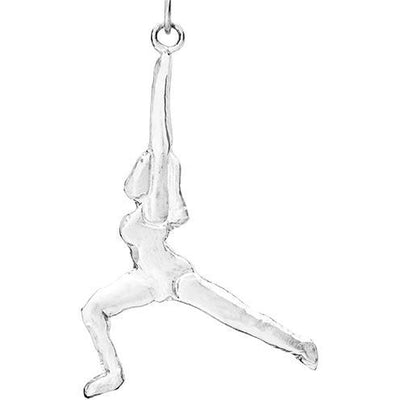 Warrior Pose Yoga Charm Jewelry Helen Ficalora Sterling Silver 