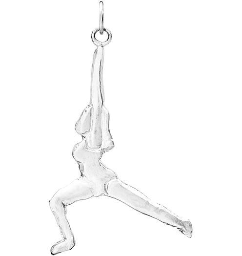 Warrior Pose Yoga Charm Jewelry Helen Ficalora Sterling Silver 