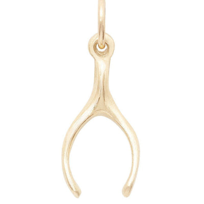 Helen Ficalora Gold Wishbone Charm