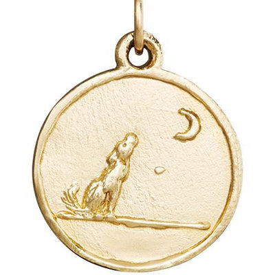 ☆Custype☆LuxeCharm Gold Howling Wolf Charm | Helen Ficalora