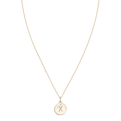 "X" Alphabet Charm With Diamond -  - Jewelry - Helen Ficalora - 5