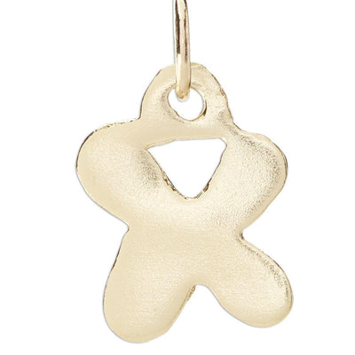 "X" Bubble Letter Charm Jewelry Helen Ficalora 14k Yellow Gold