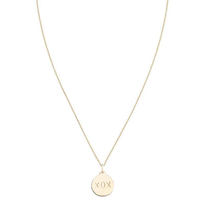 "XOX" Disk Charm Jewelry Helen Ficalora 