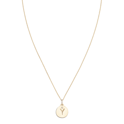 "Y" Alphabet Charm With Diamond -  - Jewelry - Helen Ficalora - 5