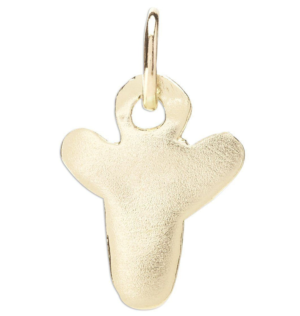 "Y" Bubble Letter Charm Jewelry Helen Ficalora 14k Yellow Gold