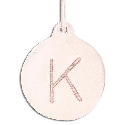 "K" Alphabet Charm Jewelry Helen Ficalora 14k Pink Gold For Necklaces And Bracelets