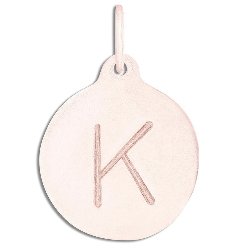 "K" Alphabet Charm Jewelry Helen Ficalora 14k Pink Gold For Necklaces And Bracelets