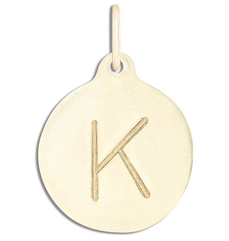 "K" Alphabet Charm Jewelry Helen Ficalora 14k Yellow Gold For Necklaces And Bracelets