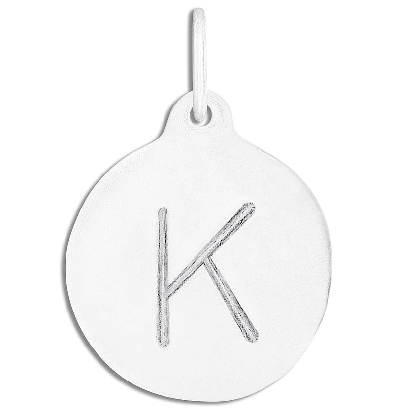 "K" Alphabet Charm Jewelry Helen Ficalora Sterling Silver For Necklaces And Bracelets