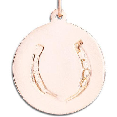 Large Horseshoe Disk Charm Jewelry Helen Ficalora 14k Pink Gold