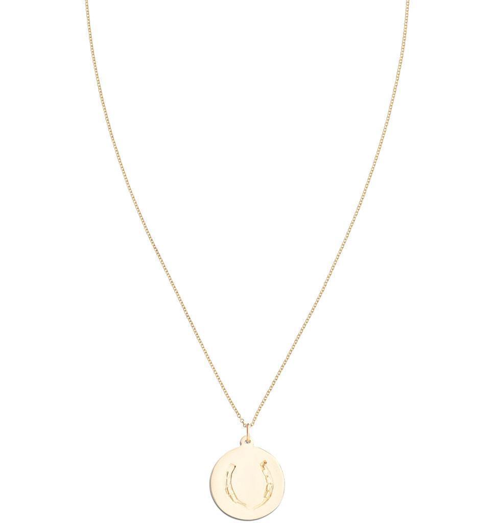 Large Horseshoe Disk Charm Jewelry Helen Ficalora