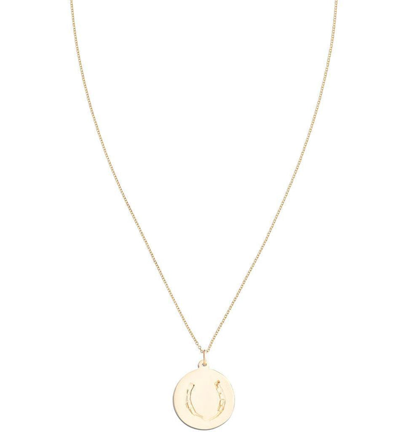 Large Horseshoe Disk Charm Jewelry Helen Ficalora 