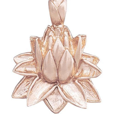 Large Lotus Flower Charm Jewelry Helen Ficalora 14k Pink Gold