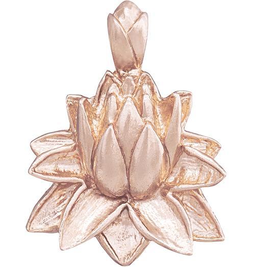 Large Lotus Flower Charm Jewelry Helen Ficalora 14k Pink Gold