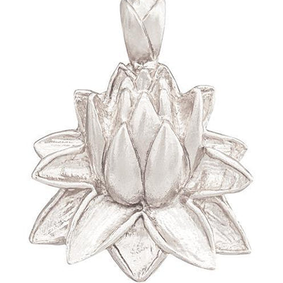 Large Lotus Flower Charm Jewelry Helen Ficalora 14k White Gold