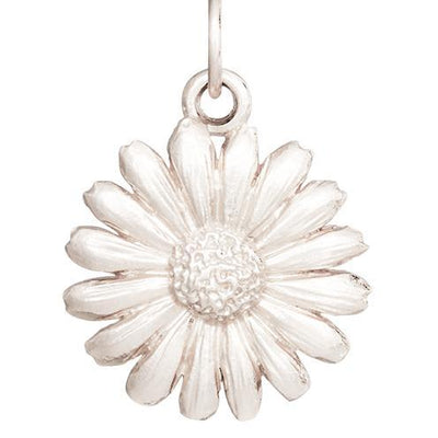 Large Montauk Daisy Flower Charm Jewelry Helen Ficalora 14k White Gold