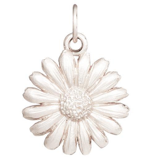 Large Montauk Daisy Flower Charm Jewelry Helen Ficalora 14k White Gold