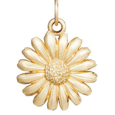 Large Montauk Daisy Flower Charm Jewelry Helen Ficalora 14k Yellow Gold