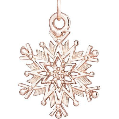 Large Snowflake Charm Jewelry Helen Ficalora 14k Pink Gold