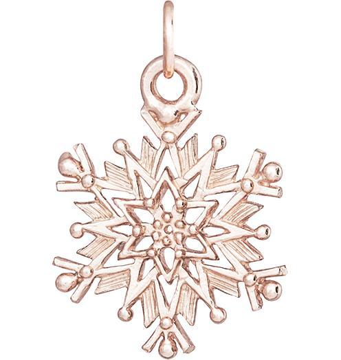 Large Snowflake Charm Jewelry Helen Ficalora 14k Pink Gold