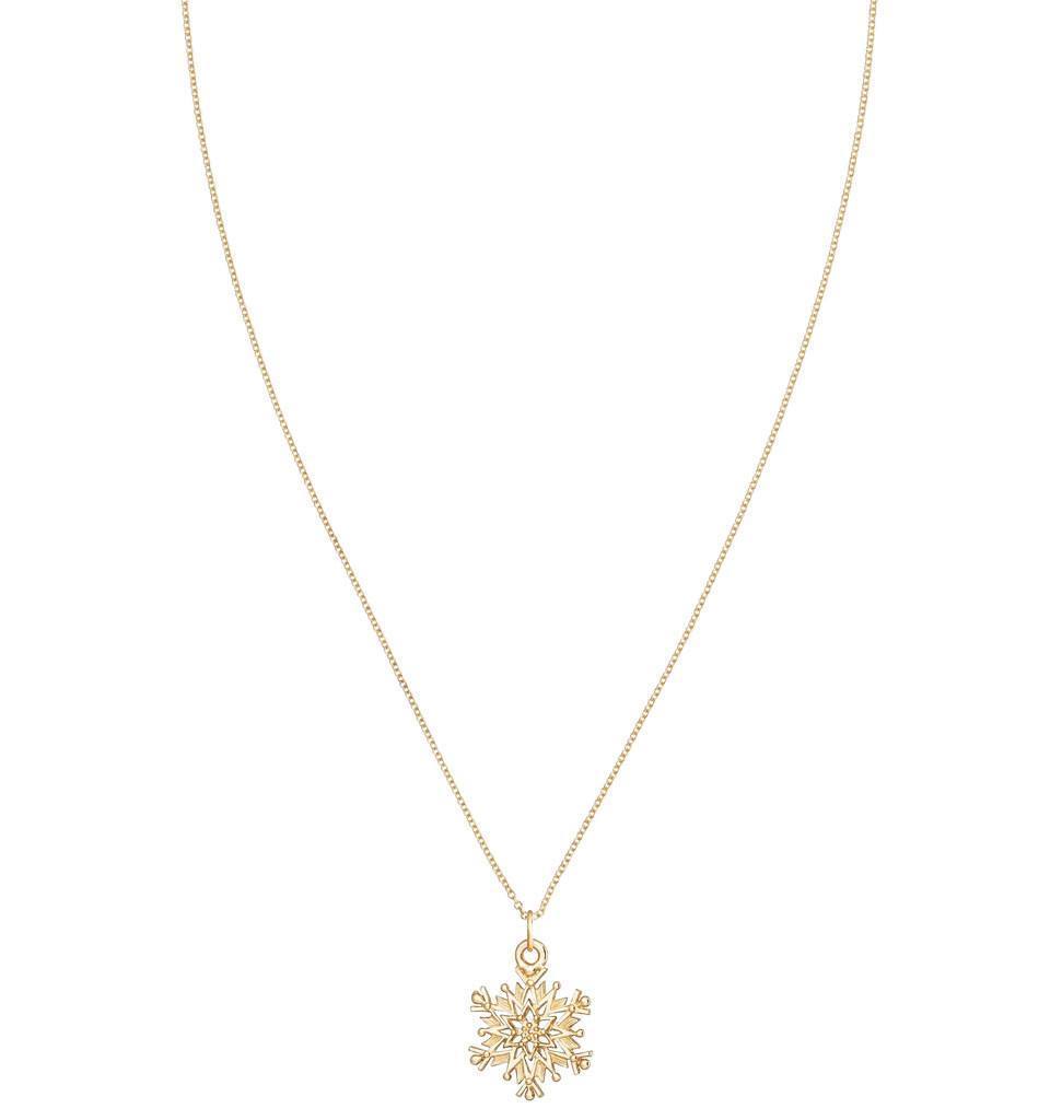 Diamond Snowflake Pendant for Bracelets & Necklaces 14K White Gold by Helen Ficalora